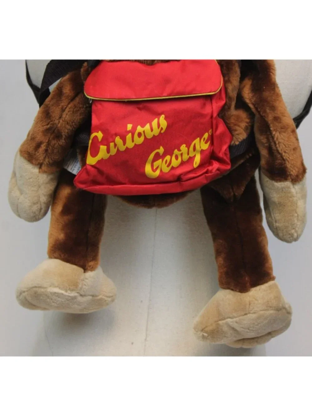 Vtg Curious George Plush Backpack Monkey on Back Wildkin Puppet